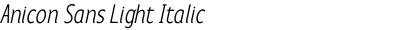 Anicon Sans Light Italic